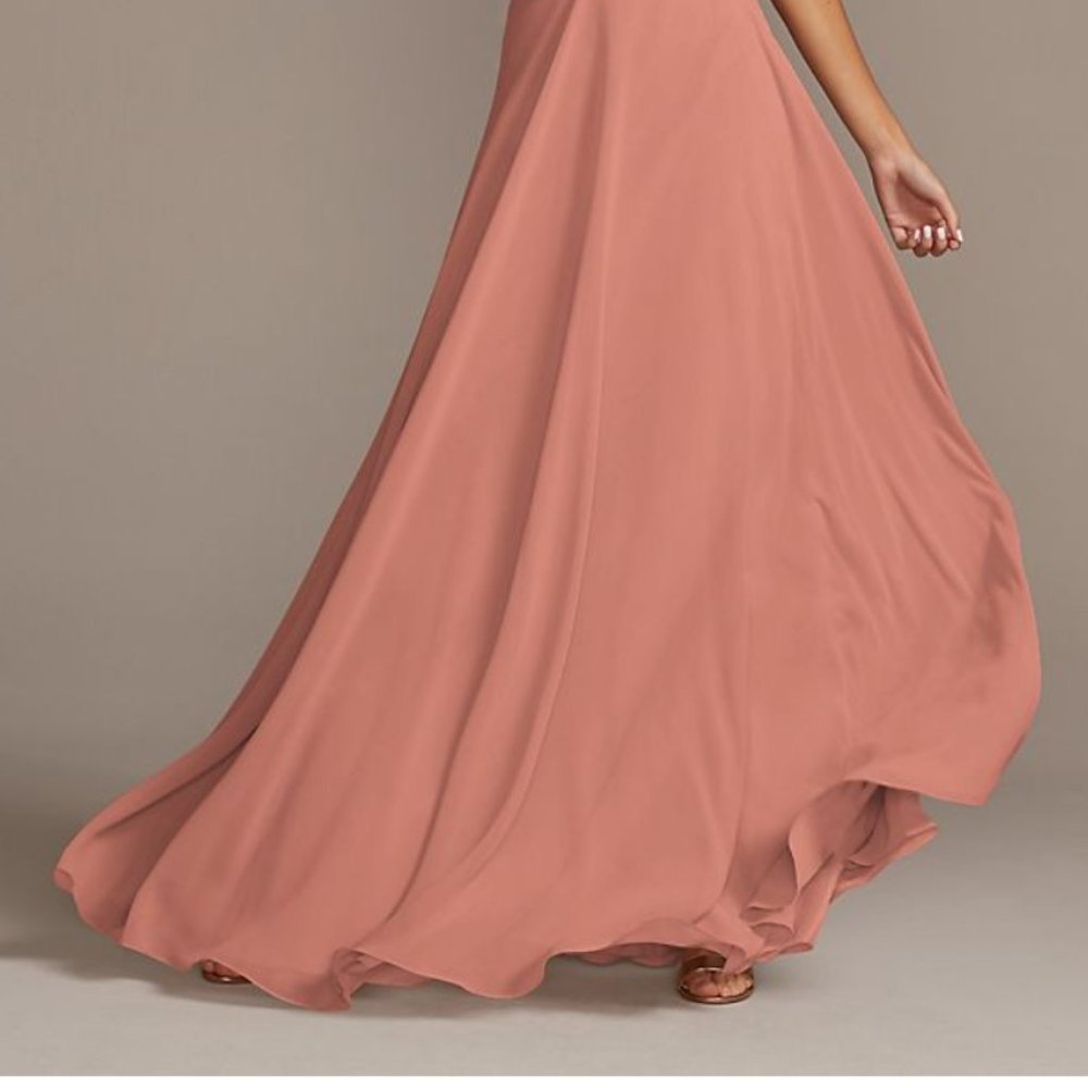 Spaghetti Strap Full Skirt Bridesmaid Dress